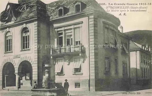 AK / Ansichtskarte Bischwiller Bischweiler HAGUENAU 67 Bas-Rhin La Mairie après le bombardement Ruines Grande Guerre Truemmer 1. Weltkrieg