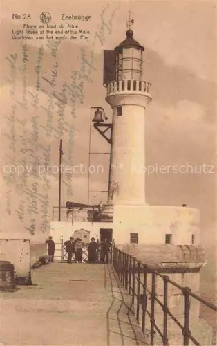 AK / Ansichtskarte ZEEBRUGGE Zee-Brugge Zeebruegge Belgie Phare au bout du Môle Leuchtturm