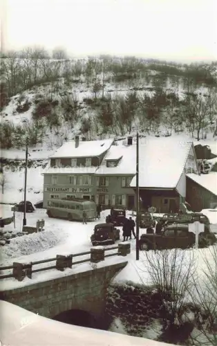 AK / Ansichtskarte Soultzeren Colmar 68 Haut-Rhin Hôtel Restaurant du Pont en hiver