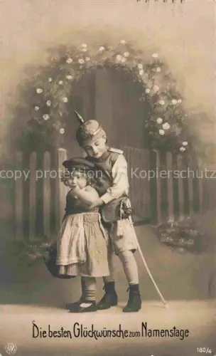 AK / Ansichtskarte Foto NPG Nr. 180/4 Kinder Pickelhaube 