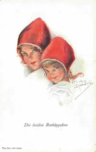 AK / Ansichtskarte SPARK Micky Kuenstlerkarte Kinder die beiden Rotkaeppchen red caps 