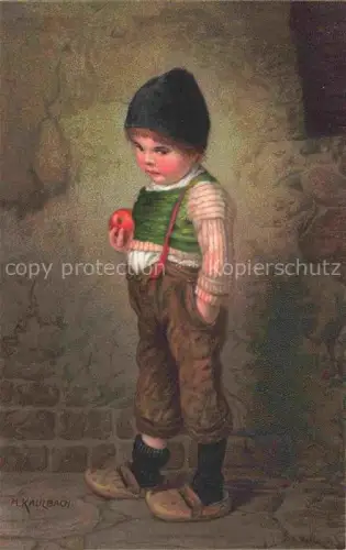 AK / Ansichtskarte KAULBACH Hermann Kuenstlerkarte Nr. 10679 Ruppsack Kind Enfant Apfel 