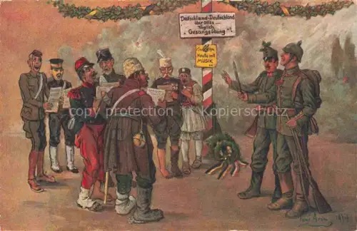 AK / Ansichtskarte ARON Toni Kuenstlerkarte Soldaten Deutschland Gesanguebung 