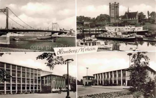 AK / Ansichtskarte Homberg DUISBURG Niederrhein Rheinbruecke Kirche Stadthalle