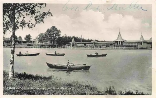 AK / Ansichtskarte Bad Duerrheim BW mit Salinensee mit Strandbad