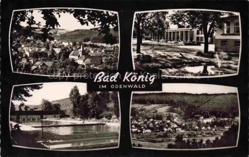 AK / Ansichtskarte Bad Koenig Odenwald Hessen Panorama Hallenbad Freibad 