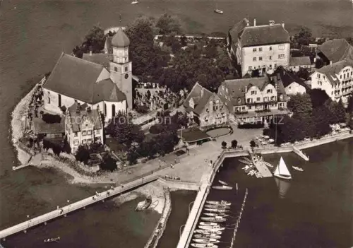 AK / Ansichtskarte Wasserburg am Bodensee Bayern Fliegeraufnahme