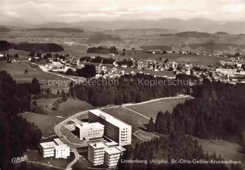 AK / Ansichtskarte Lindenberg Allgaeu Fliegeraufnahme mit Dr Otto Gessler Krankenhaus