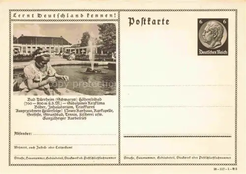 AK / Ansichtskarte Bad Duerrheim BW Kurpark Fontaene