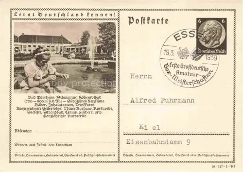 AK / Ansichtskarte Bad Duerrheim BW Kurpark Springbrunnen