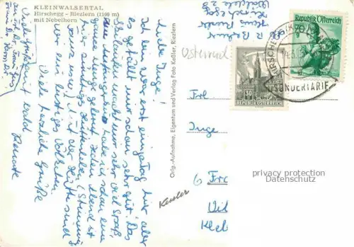 AK / Ansichtskarte Kleinwalsertal Vorarlberg AT mit Hirschegg Riezlern und Nebelhorn