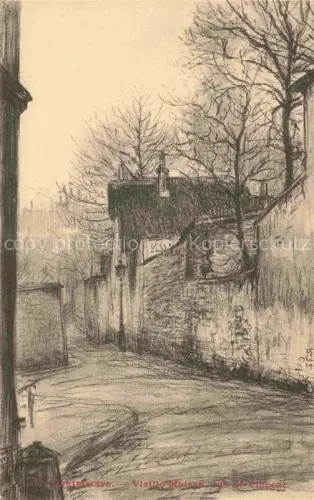 AK / Ansichtskarte Montmartre PARIS 75 Vieilles maisons Rue St. Vincent Kuenstlerkarte