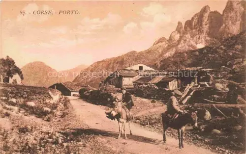 AK / Ansichtskarte Porto Ajaccio Golfe de Corse 2A Corse-du-Sud Bergdorf Esel Lasttiere