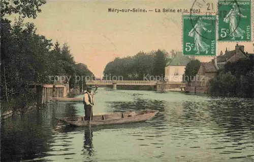 AK / Ansichtskarte Mery-sur-Seine Nogent-sur-Seine 10 Aube La Seine et le pont