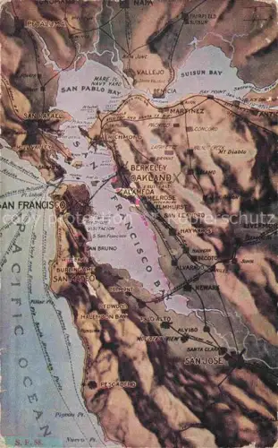 AK / Ansichtskarte SAN FRANCISCO California USA Landkarte