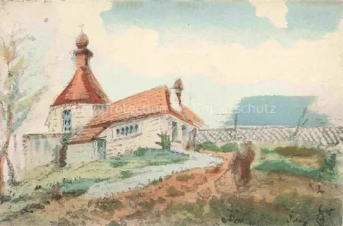 AK / Ansichtskarte St Anna Sulz Soultz 68 Haut-Rhin Kapelle St. Anna 1848 Aquarell par M. Bourcart-Grosjean Kuenstlerkarte