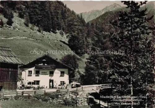 AK / Ansichtskarte Niederthai Umhausen oetztal Tirol AT Gasthof Pension Stuibenfall