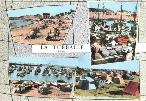 AK / Ansichtskarte La Turballe 44 Loire-Atlantique Strand Hafenpartien Campingplatz