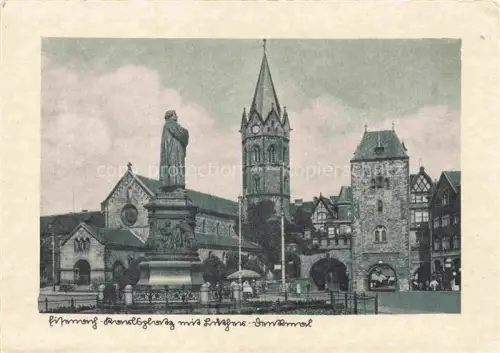 AK / Ansichtskarte EISENACH Thueringen Karlsplatz mit Luther Denkmal