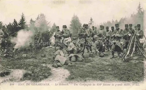 AK / Ansichtskarte Gerardmer Saint-Die 88 Vosges Le Hohneck Une compagnie du 152e faisant la grande Halte