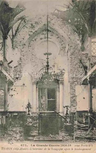 AK / Ansichtskarte Thann  ALsace 68 Haut-Rhin Intérieur de la Synagogue après le bombardement Ruines Grande Guerre Truemmer 1. Weltkrieg