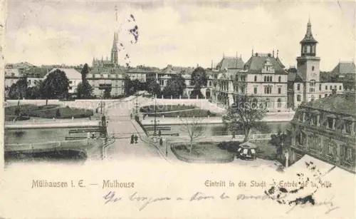 AK / Ansichtskarte Muelhausen Elsass Eintritt in die Stadt Entrée de la ville