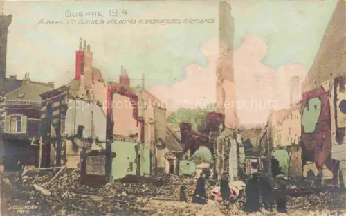 AK / Ansichtskarte ALBERT  Peronne 80 Somme Coin de la ville après le passage des Allemands Ruines Grande Guerre Truemmer 1. Weltkrieg