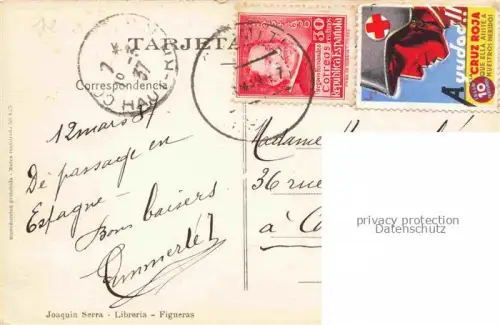 AK / Ansichtskarte Figueras Figueres Gerona Cataluna ES Castillo Carretera à la población