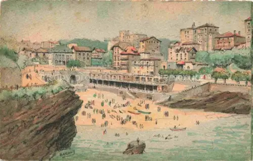 AK / Ansichtskarte BIARRITZ 64 Pyrenees Atlantiques Le port vieux Barday Kuenstlerkarte