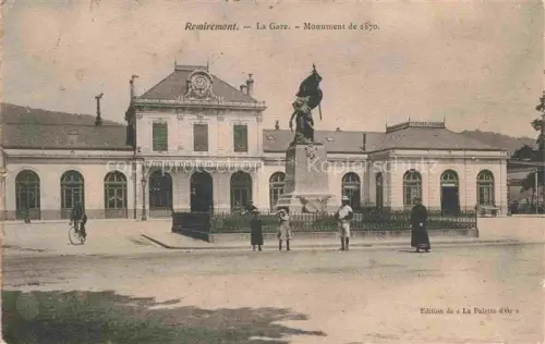 AK / Ansichtskarte Remiremont Romberg Epinal 88 Vosges La Gare Monument de 1870
