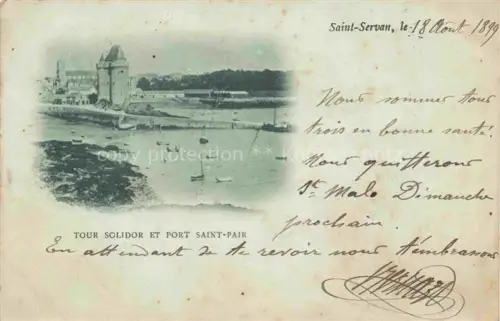 AK / Ansichtskarte SAINT-SERVAN-SUR-MER St-Servan-sur-Mer 35 Ille-et-Vilaine Tour Solidor et Port Saint-Pair
