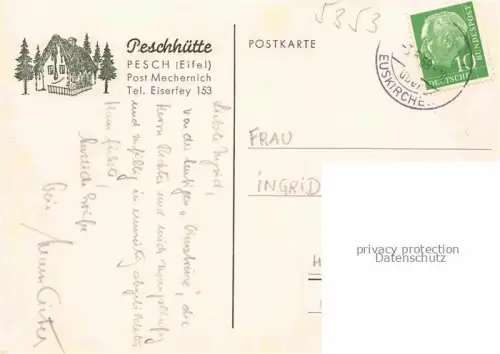 AK / Ansichtskarte Pesch Eifel Nettersheim Euskirchen NRW Peschhuette
