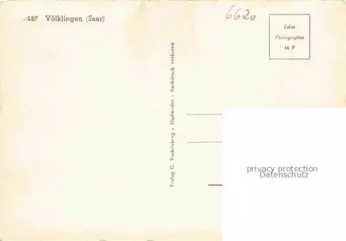 AK / Ansichtskarte Voelklingen Saarbruecken Saarland Schillerpark Denkmal Rathausstrasse Kaufhaus O. Weber Rathaus Poststrasse