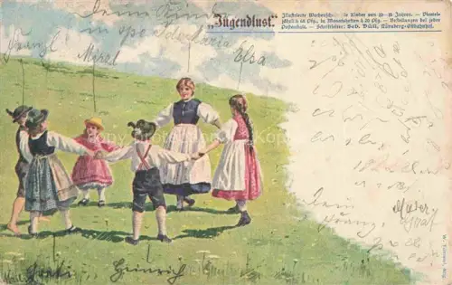 AK / Ansichtskarte MAILICK A. Kuenstlerlitho Nr. Kinder Trachten Tanzen Nuernberg 