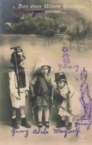 AK / Ansichtskarte Kindersoldaten Militaria Nr. 3177/1 