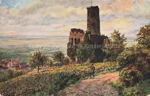 AK / Ansichtskarte HOFFMANN__Heinrich_Kuenstlerkarte die Strahlenburg bei Schrlesheim v. Koenig Heidelberg  