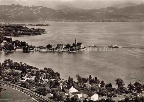 AK / Ansichtskarte Wasserburg am Bodensee Bayern Fliegeraufnahme