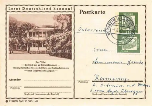 AK / Ansichtskarte Bad Vilbel Hessen Kurpark Neue Liegehalle