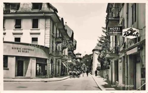 AK / Ansichtskarte St-Maurice  Valais VS Strassenpartie