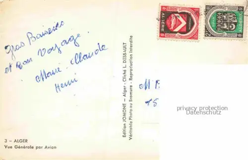 AK / Ansichtskarte ALGER  Algerie Vue generale aerienne