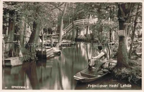 AK / Ansichtskarte Lehde Luebbenau Spreewald Brandenburg Spreewald Froehlicher Hecht