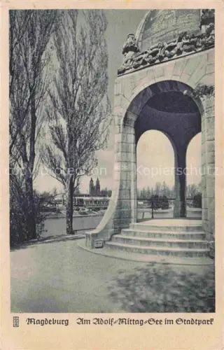 AK / Ansichtskarte MAGDEBURG Am Adolf Mittag See im Stadtpark