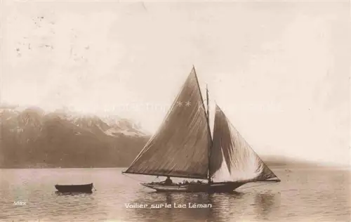 AK / Ansichtskarte Lac Leman Genfersee GE Voilier sur le Lac Laman