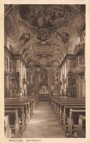 AK / Ansichtskarte BRUCHSAL Baden Schlosskirche Inneres