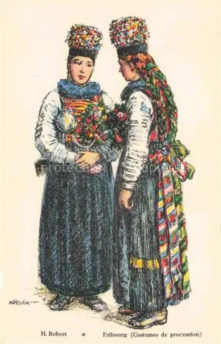 AK / Ansichtskarte FRIBOURG  FR Costumes de procession