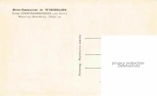 AK / Ansichtskarte Wesserling Husseren Thann 68 Haut-Rhin Hotel Restaurant de Wesserling Panorama