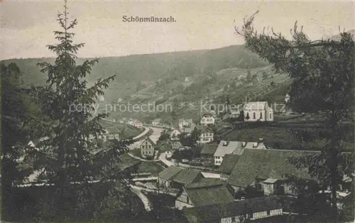 AK / Ansichtskarte Schoenmuenzach Baiersbronn Panorama Blick vom Waldrand aus