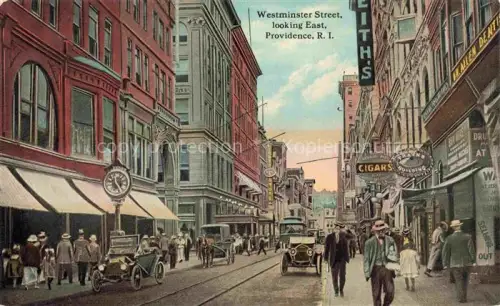 AK / Ansichtskarte Providence  Rhode Island USA Westminster Street looking east