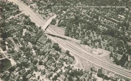 AK / Ansichtskarte Paterson New Jersey USA Air view of N. J. Garden State Parkway through the Oranges