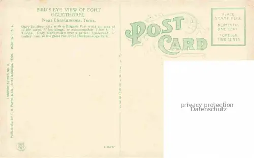 AK / Ansichtskarte Chattanooga Tennessee USA Bird's eye view of Fort Oglethorpe